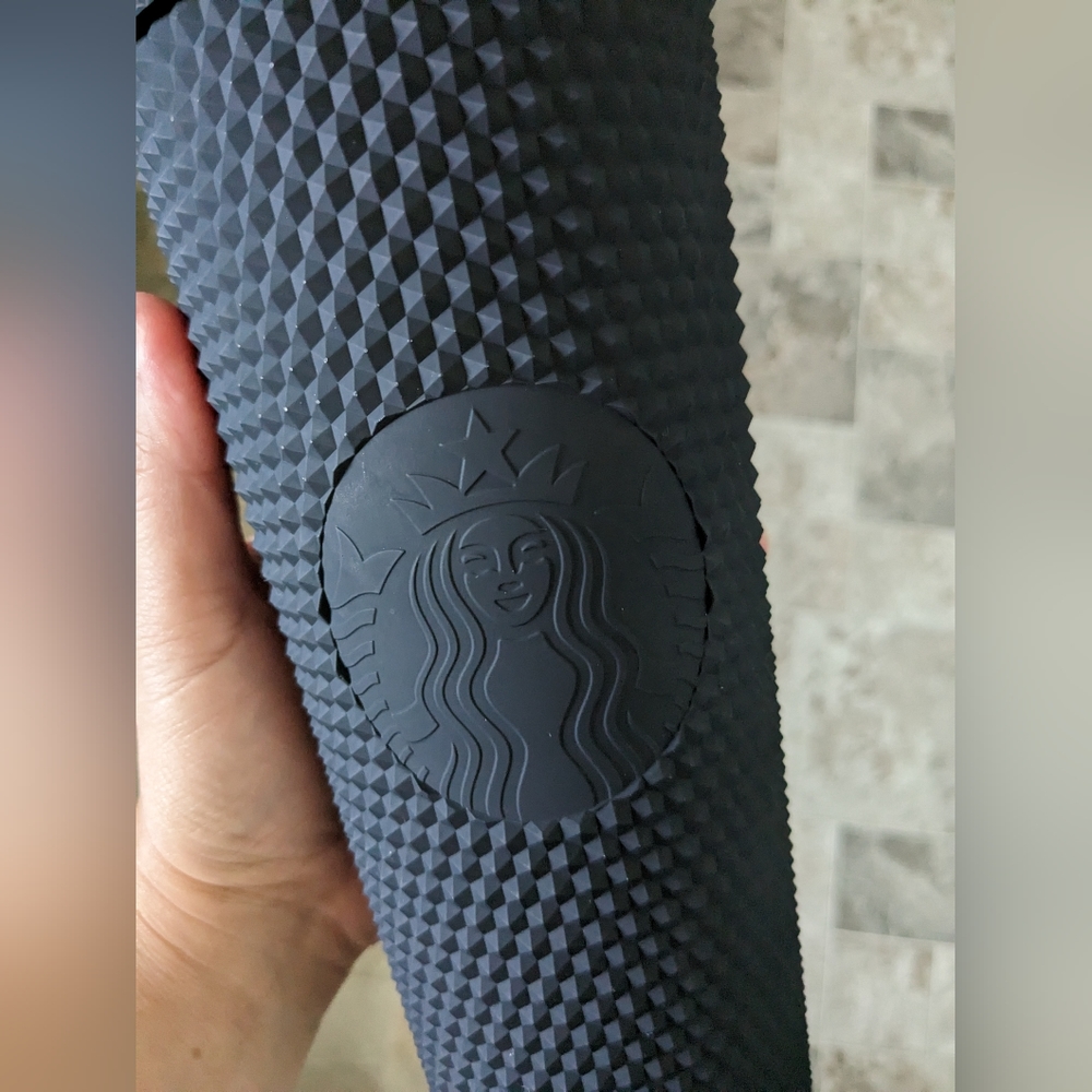 🖤Starbucks🖤 Matte Black Studded Tumbler with lid and straw. Venti size.